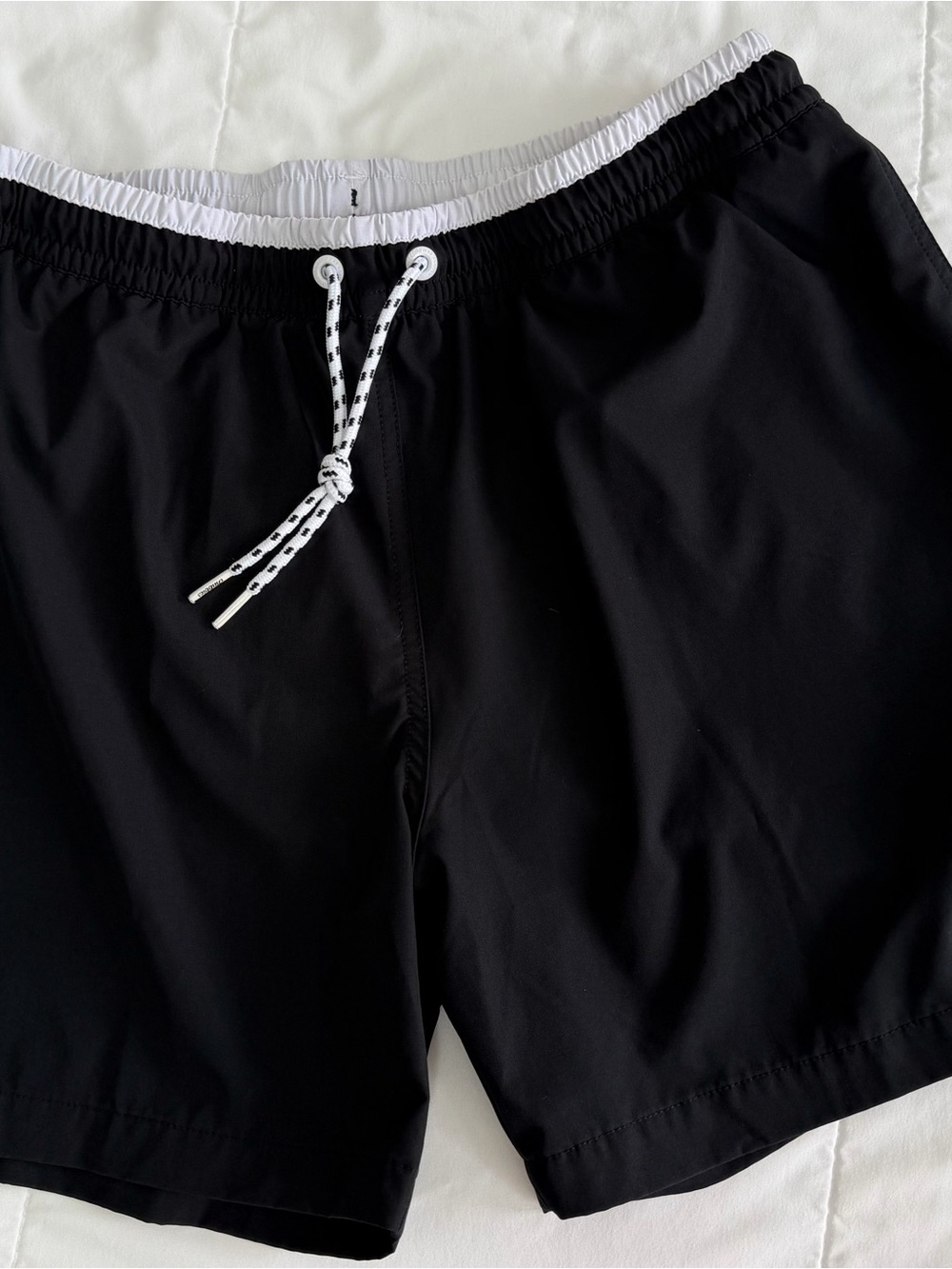 chubbies Black Swim Board Shorts, Size Large
